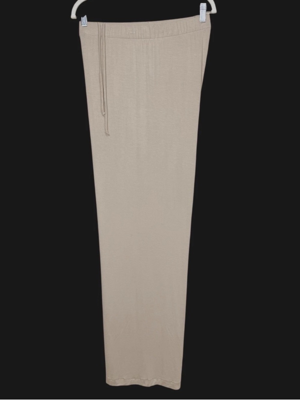 🟤 SKIMS Sleep Straight/Wide-Leg Drawstring Pants in Taupe/Tan Size Large L NWT 🟫 - Picture 12 of 14